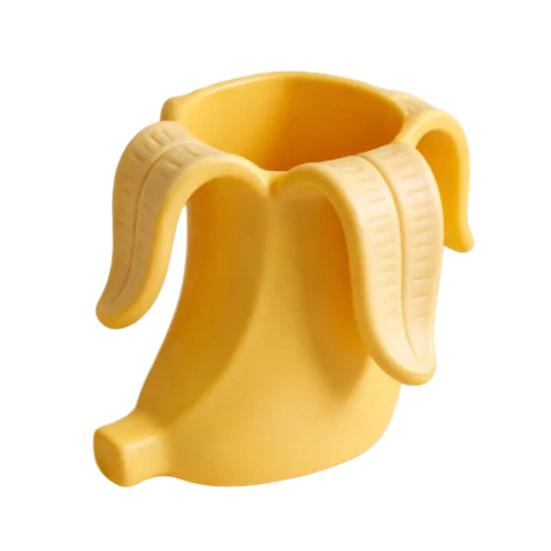 3D Printed Banana Shaped Pen Holder Compact Desk Organizer Storage Decoration for Brushes Stationery Beauty Tools