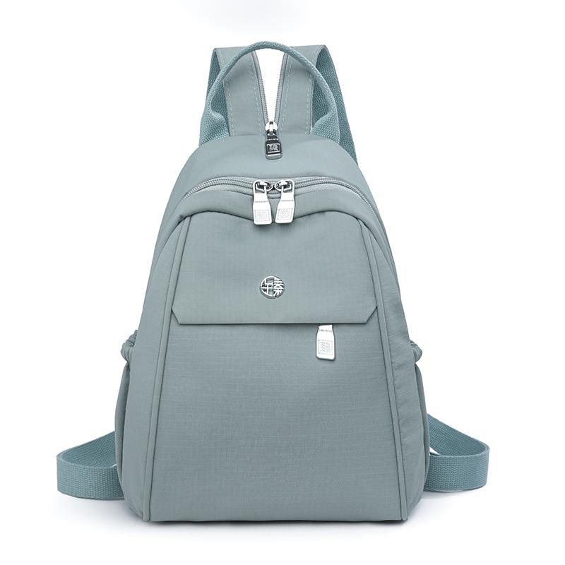 

Solid Color Small Backpack Women s Backpack Large Capacity Multifunctional Chest Bag Lightweight Crossbody Bag синий