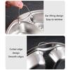 Stainless Steel Steamers Insert with Handle Convenient Divided Steaming Tray Steam Plate for Home and Restaurant Use