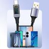 6A USB C Cable PD 66W Digital Display A to C Data Cord 0.5M/1M/2M Quick Charge Type-C Charging Line for Mobile Phone Laptop