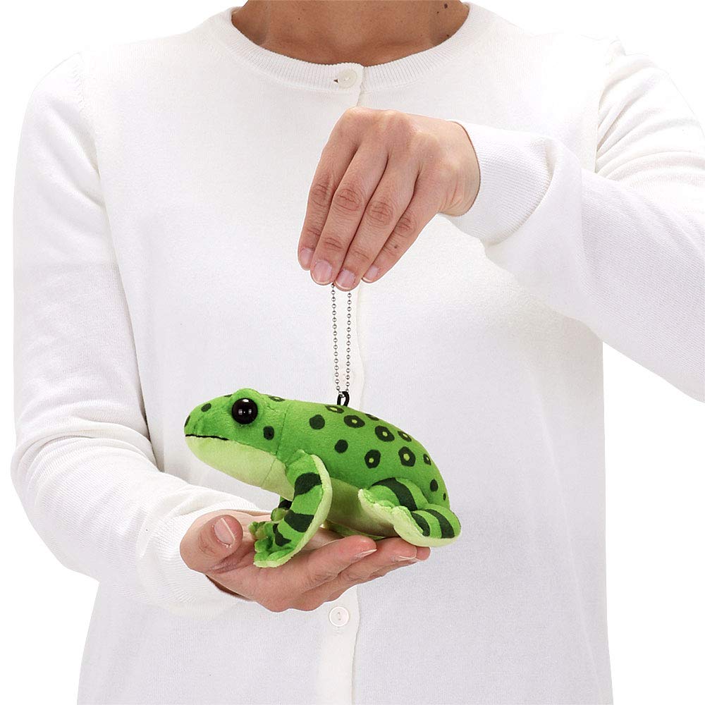 Carolata Plush Toy Mascot Okinawan Shikawa Frog (Yanbaru Creaturewith Chain) Realistic Frog Keychain Doll Gift (Twice Tested)  Christmas Present