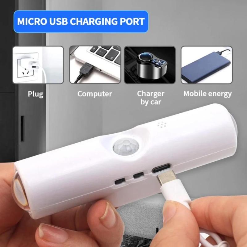 Lampă de perete magnetică reîncărcabilă cu LED, senzor de mișcare, lumină de culoare, lumină de noapte, lumini automate pentru cameră