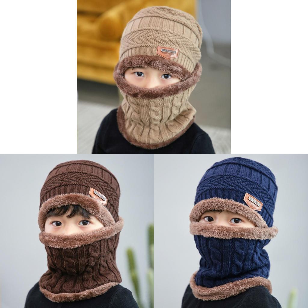 Kids Knitted Winter Hat With Fleece Lining For Outdoor Skiing And Riding