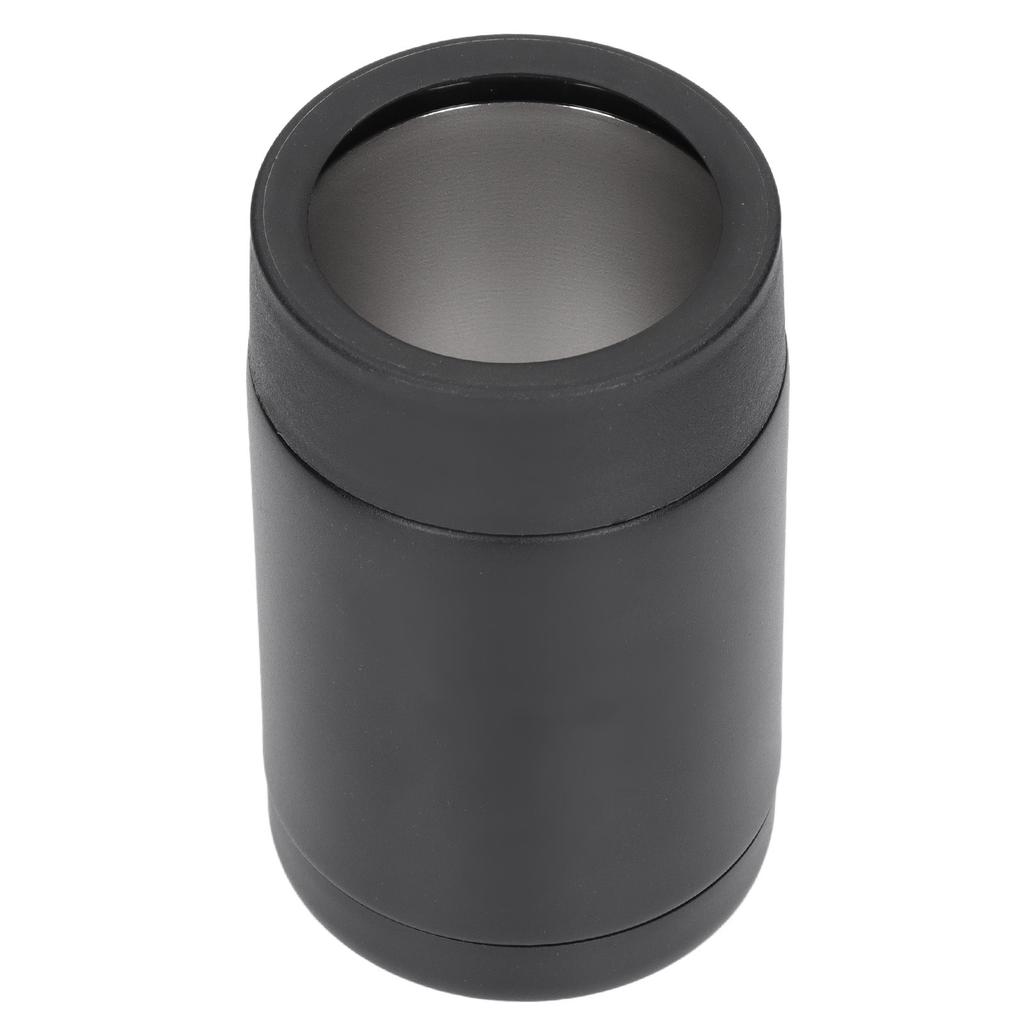 Vacuum Double Wall Stainless Steel Can Insulation and Cold Storage Tank with Bottle Opener Black
