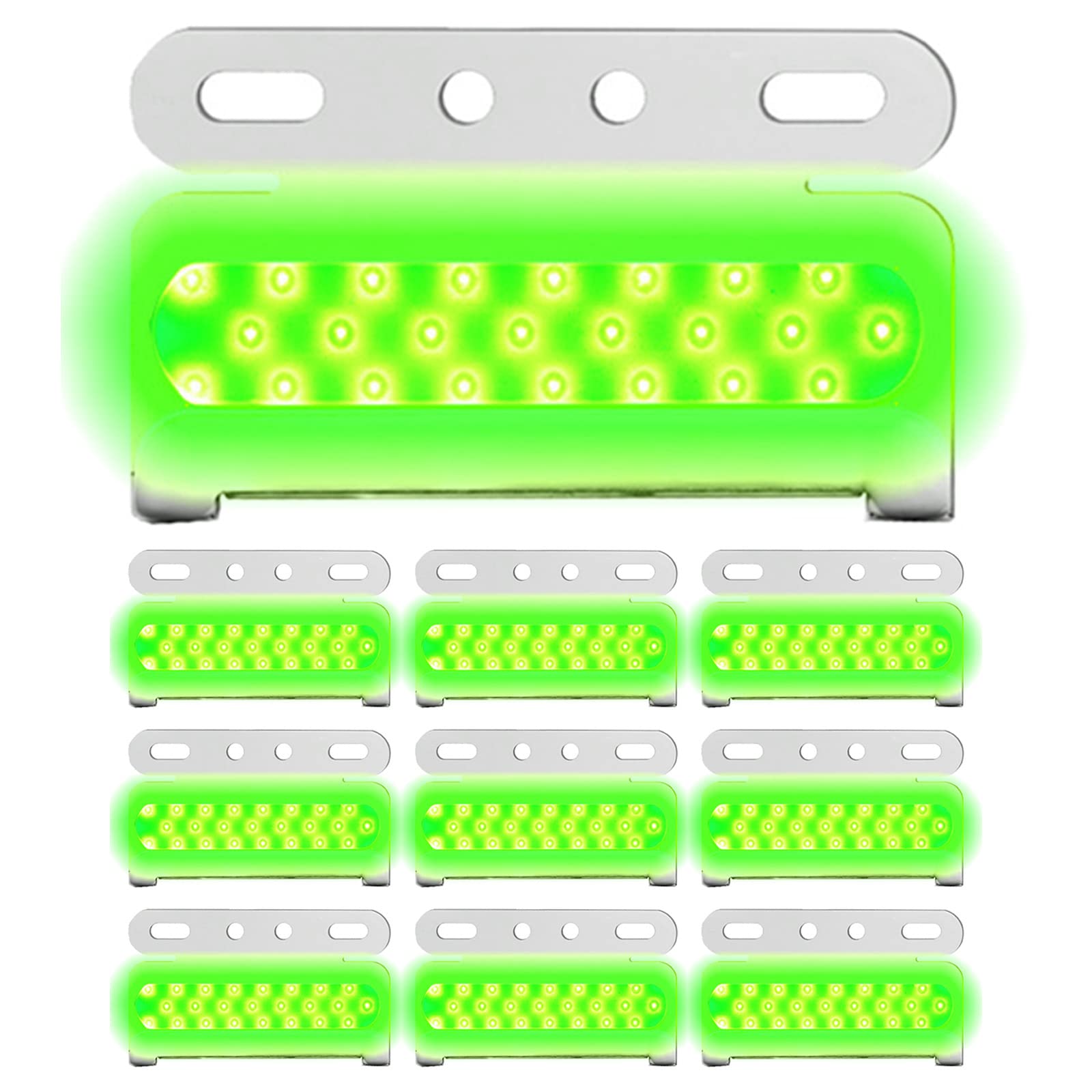 

Современные светодиодные габаритные огни La Tail, 24 В, Тонкие, Универсальные, Водонепроницаемые, COB, Набор из 10 штук, SN-246-SM (зеленый) зелёный