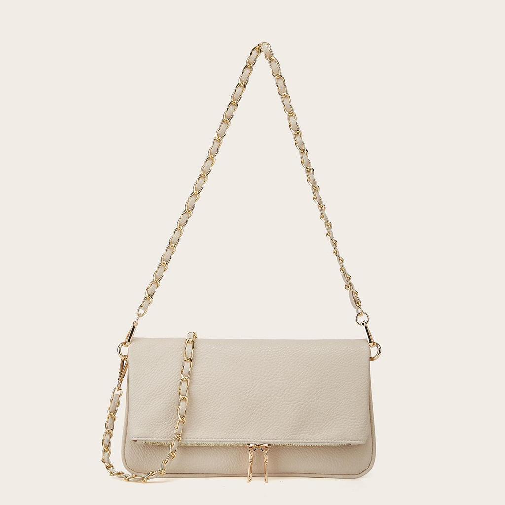 Lychee Pattern Underarm Chain Bag - Women's High-End Fashion 2025, Small Square Crossbody/Shoulder Bag