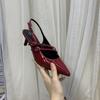 Designer Pointed Toe Shallow Mouth New High-heeled Shoes Summer Elegant Buckle Decorated Stiletto Black Women's Shoes