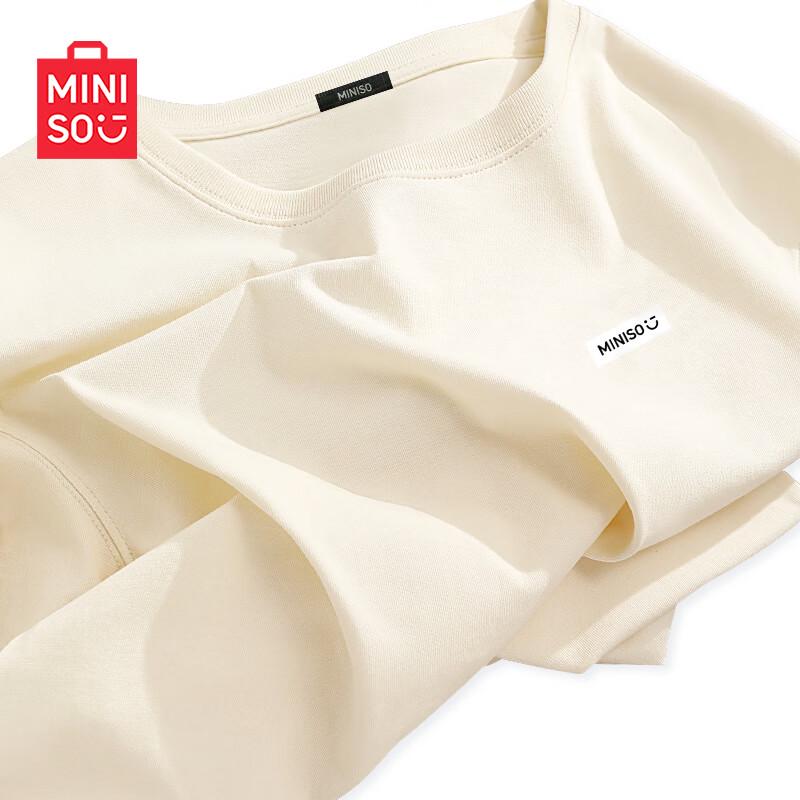 MINISO Women s Pure Cotton Smile Logo T-Shirt L