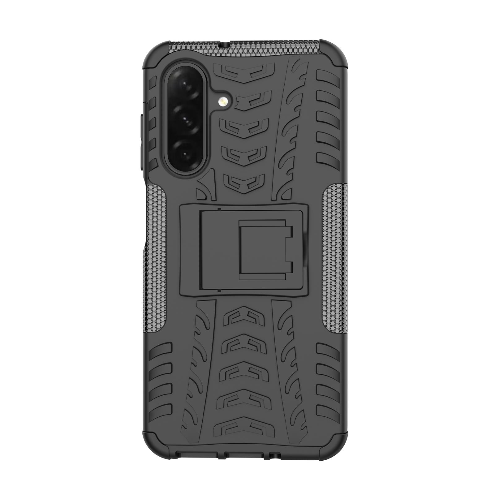 

Гибридный чехол из ПК и ТПУ для Samsung Galaxy A26 5G, прочный двухслойный противоударный чехол с подставкой и прочной резиновой крышкой Samsung Galaxy A26 5G чёрный