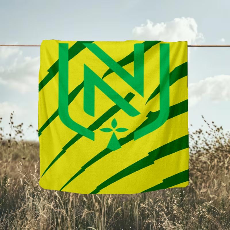 1PC Fc Nan-tes Crest Design Printed Soft Flannel Blanket Throw for Adult Bedroom Living Room Sofa Camping Travel Fan gifts Christmas Gifts