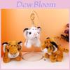 Adorable Plush Tiger Keychain Toy Perfect For Kids Cozy White Tiger Gift With Silver Clip
