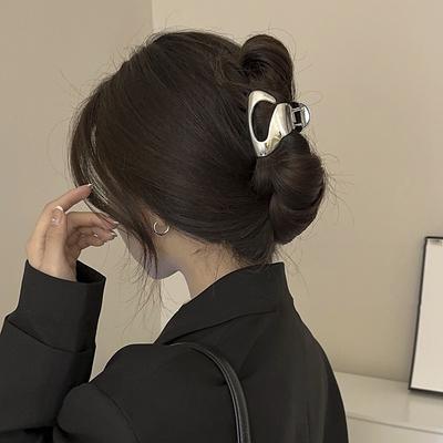 Neue Damen Elegante Schlichtheit Hohl Geometrisch Metall Haarspange Vintage Haarspangen Pferdeschwanz Spange Mode Haar Accessoires