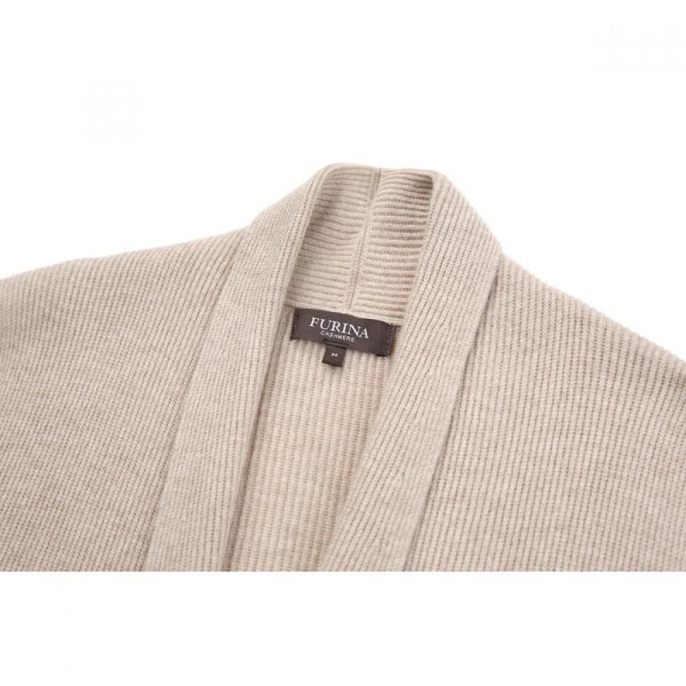 Furina Hybrid Cashmere Blend Shawl Neck Vest