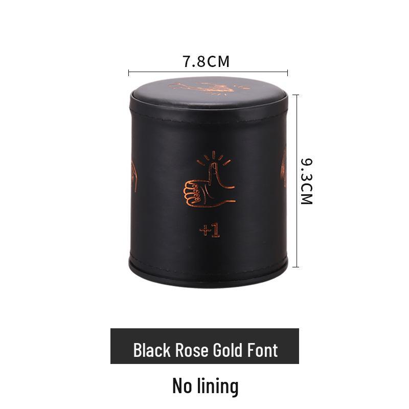 Premium Leather Sound-Dampening Dice Cup Set with Dice Tower & Pattern for Bars and Speakeasies