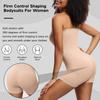 Compression Strapless Shortie Bodysuit for Women Tummy Control Shapewear Seamless Body Shaper with Removable Straps Slimming Fitness