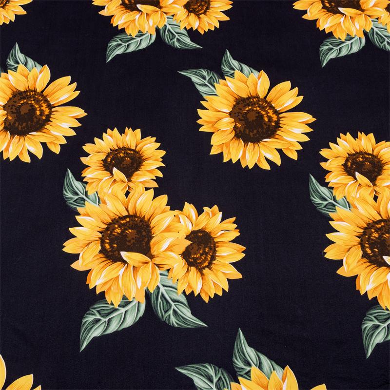 4pcsSunflowers Bed Sheet Set Floral Print Bed Sheets Yellow Flowers Pattern Sheets Sunflowers Oil Painting Sheet Set for Adults
