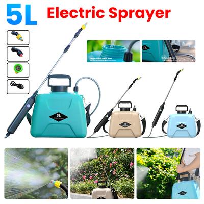 5L Electric Sprayer Watering Can High Pressure Agricultural Sprayer with Telescopic Rod USB Charging Electric Plant Mister