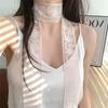 Lace Floral Tassel Neck Scarves Embroidered Skinny Neckerchief Multifunctional Headscarf Sweet Headbands Colorful Hair Scarf
