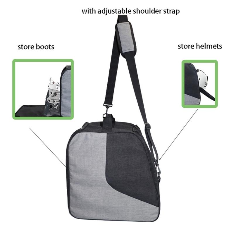 Large Capacity Snowproof Ski Boot Bag Portable Ski Helmets Gloves Bag Waterproofs Travel Ski Bag Outdoor Sports Supplies