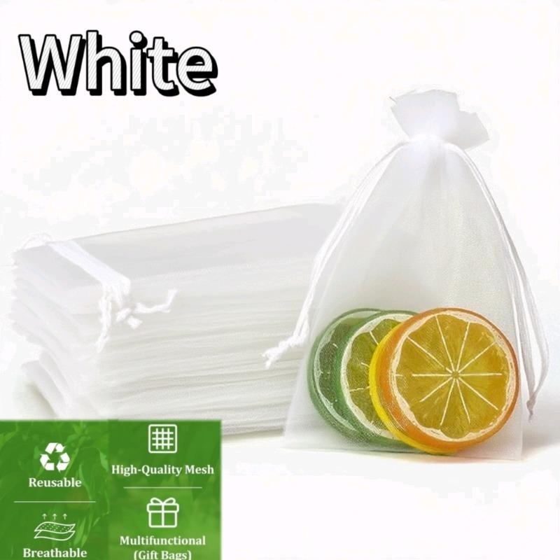 1-100Pcs Fruit Protection Bags Plant Grow Bags Garden Anti-Bird Netting Mesh Bag Vegetable Strawberry Bags Garden Tools Reusable