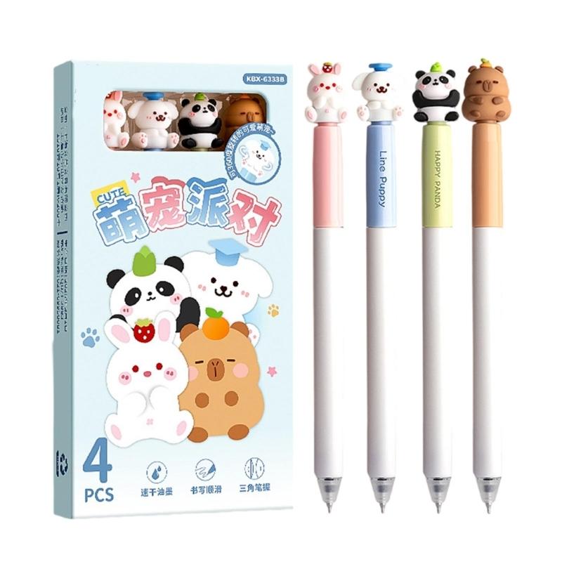 4Pcs Erasable Gel Pen Twist Action Gel Inks Pen 0.5mm Quick Dry Rotatable Gel Inks Pen for Writing Journaling Blue Inks