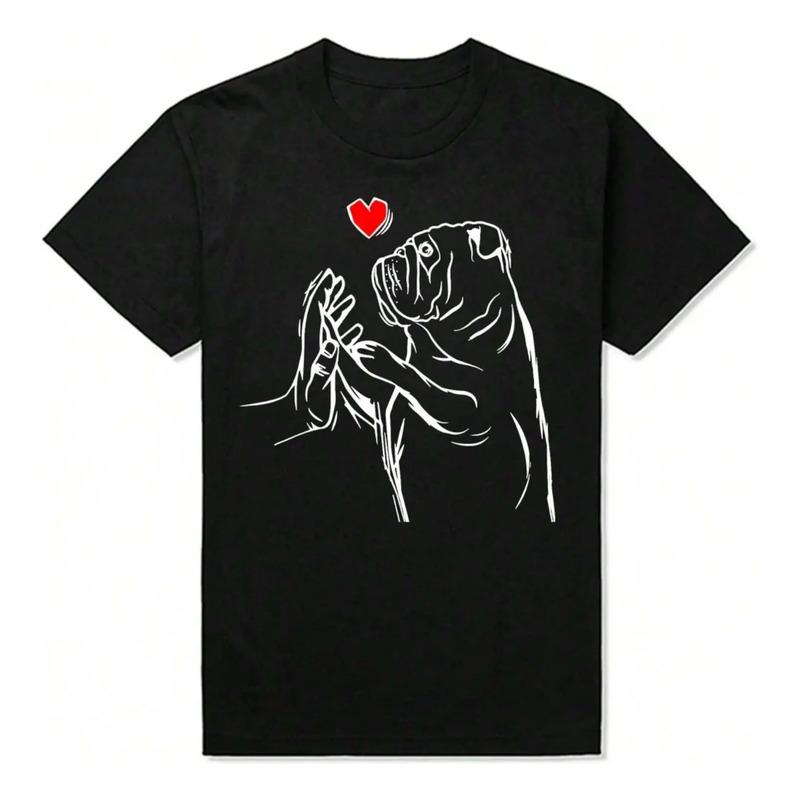 Camiseta Inglesa De Bulldog Love Cute Bully Dog, Negra Para S
