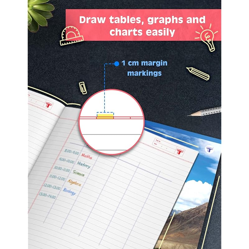 

Target Publications A4 Size Long Notebooks For Students | Single Line Ruled 140 Pages In Each | Soft Cover, 21 Cm X 29.7 6