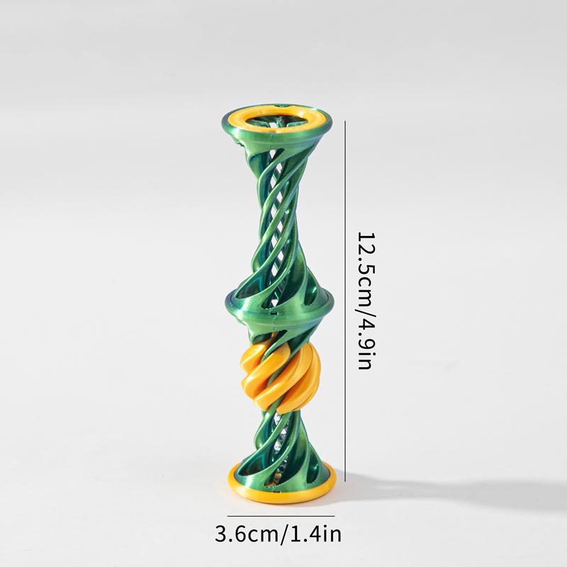 3D Printed Rotating Pyramid Toy 3d Spiral Cone Release Pressure Toys Desktop Accessorie Printed Through Pyramid Spiral Cone Toy