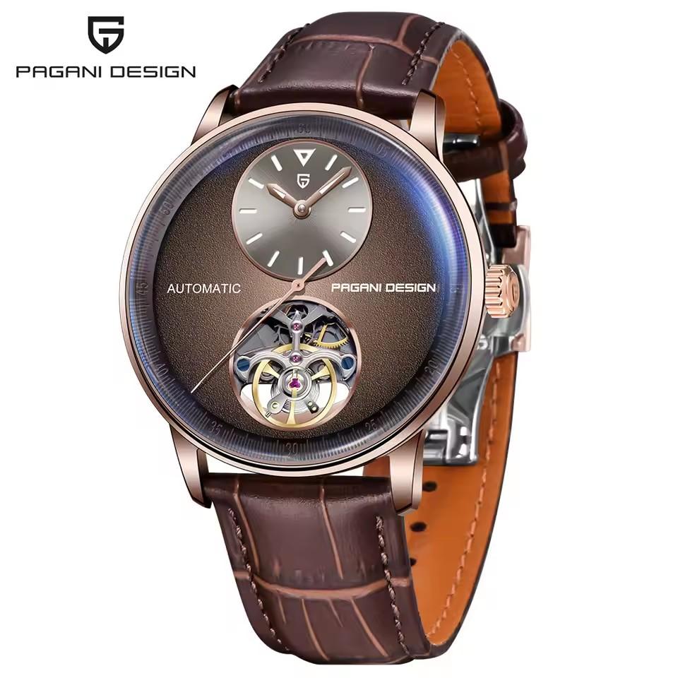 PAGANI DESIGN New 42MM Tourbillon Multi Time Zone Luxury Men Watch Night Light 1 Men Automatic Mechanical Watches PD-1796