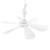 Portable 6 Leaves USB Powered Canopy Ceiling Fan 2/4/8 Hours Timer 4 Gears USB Fan for Outdoor for  Home Bed Tent