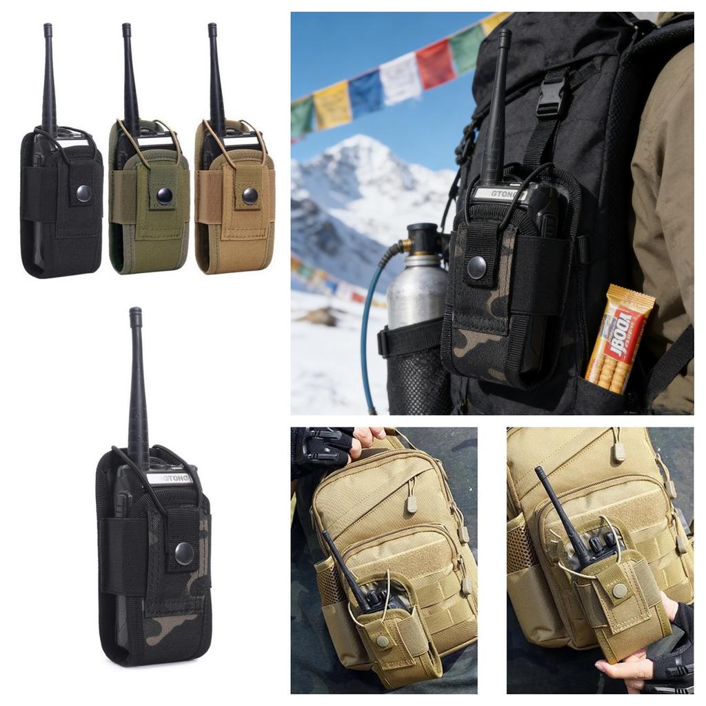 6 Style Tactical Molle Radio Holder Portable Walkie Talkie Pouch Case Radios Holster Bag Camping Hunting Accessories