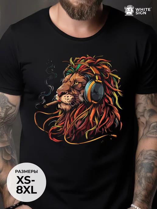 Oversized cotton T-shirt with  Lion  print M
