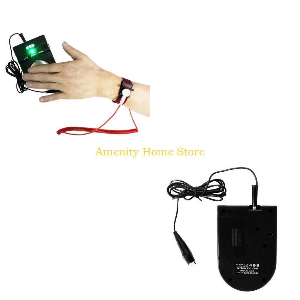 F26C Quick-Response ESD Wrist Strap Tester Analyzer ESD Wrist Anti-Static Strap Tester for Repair Work Good Connectivity CN