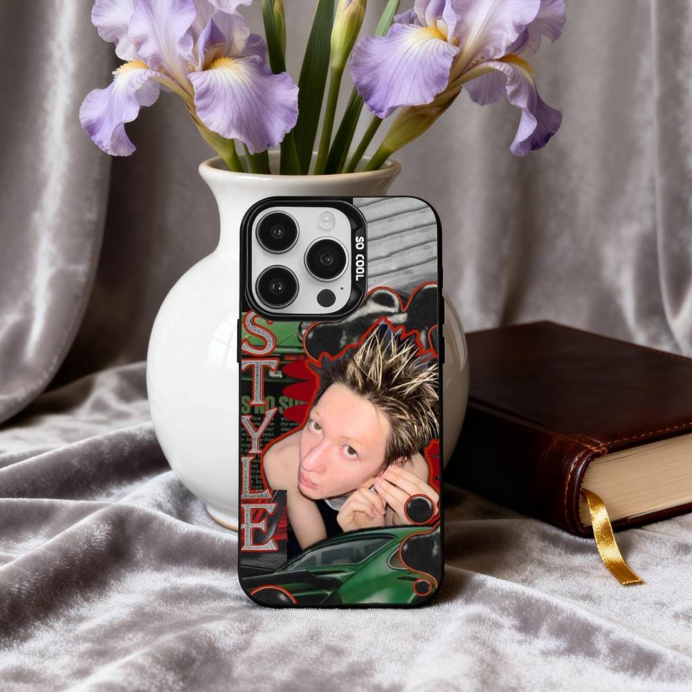 COOL M-Mae M-Martin Actress Phone Case For iPhone17,16,15,14,13,12,11 Plus,Pro Max Black Candy Silver Plated Cover