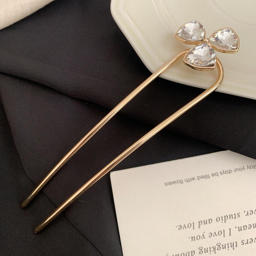 Ladies' elegant and shiny tassel hair clips, jewelry hair sticks, Hanfu wedding metal hair accessories, girls' hair accessories