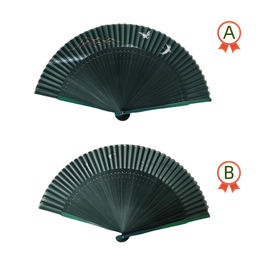 Sarkovos Folding Natural Japanese Style for Yukata and Summer Heatstroke Summer Gift for Fireworks Japanese with Fan Women's Fan, Bamboo, Fan, Kimono,