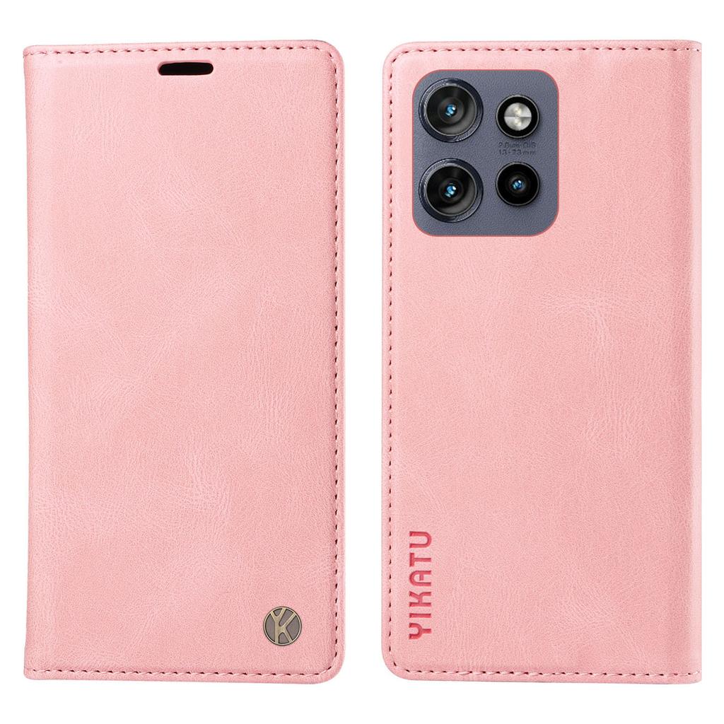 YIKATU YK-004 For Motorola Edge 50 Neo 5G/Moto S50 5G/Thinkphone 25 5G Case Leather Skin-Touch Phone Cover Magnetic Auto-Absorbed