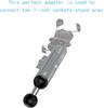 Kulefeste Baseadapter til Kuleforlengelse Passer RAM Mount B Standard Dobbel Kulekobling 1" 1" Arm. Størrelse. Væpne. Sykkel/Motorsykkel/Kamera/GPS(Svart 1)