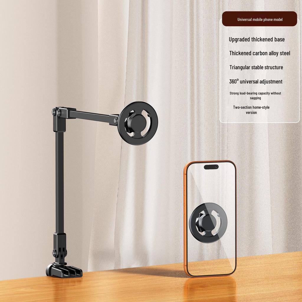 All-Metal Adjustable Phone & Tablet Holder for Desktops & Bedsides - Ideal for Overhead Shots and Live Broadcasts. Suitable for iPads.