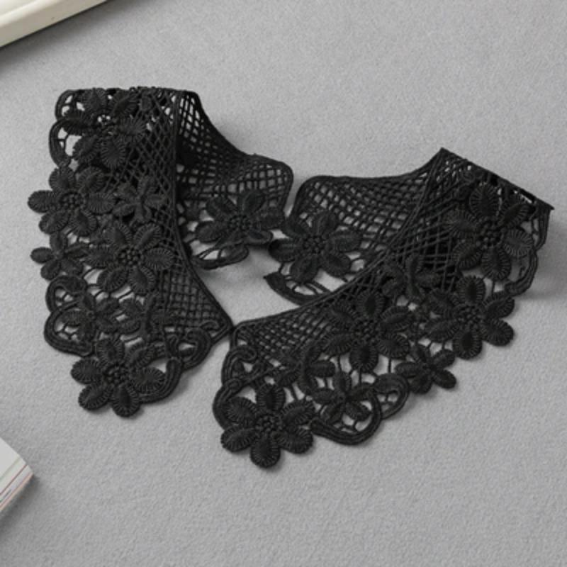 New Hand Crochet Product Fake Neckline Collar Hollow Tulle Lace Fabric Shawl Vest Shoulder Female Decorative Lace Fabric