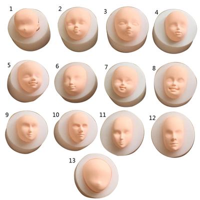 3D-Babygesicht-Form aus weichem Ton, Puppengesichter, Silikonform, Kuchendekorationswerkzeuge, Schokolade, Süßigkeiten, Cupcake-Topper, Ton, Seifenform