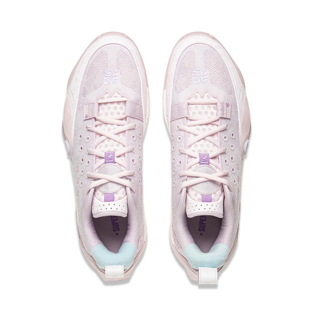New LiNing Full City 13 Cushioning, Slip Resistant, And Breathable Low Top Basketball Shoes Men's Plain Purple Pink ABAV017-3