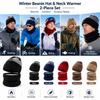 Windproof Neck Warmer Thick Knit Knit Cap Thick Winter Scarf Set  Fishing