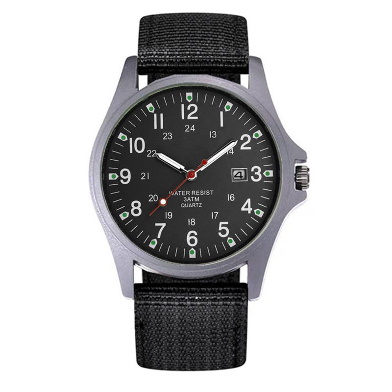 Men's Casual Nylon Band Quartz Sports Watch with Date Function
