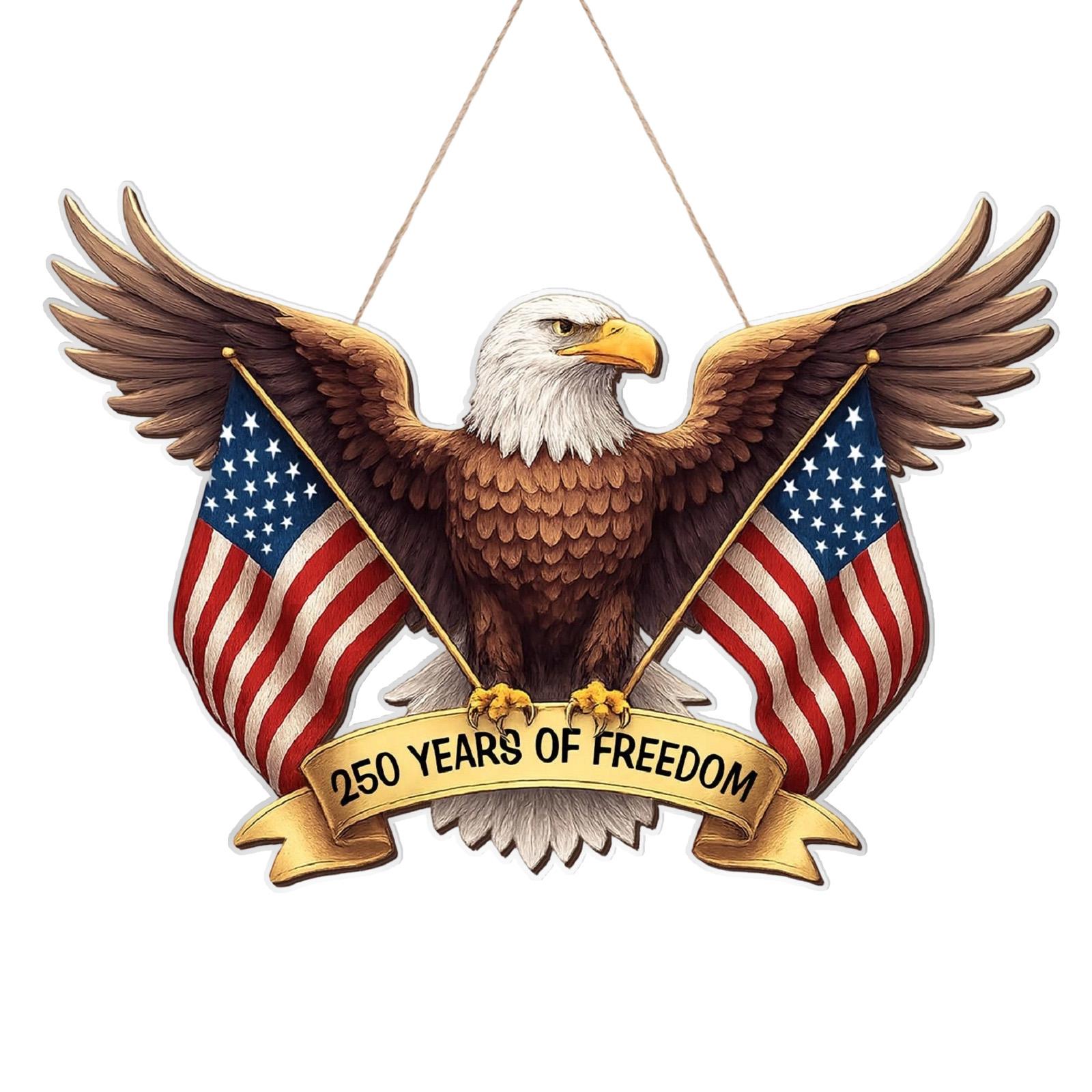 250th Anniversary Of Independence Day: Wooden And Flag Hanging Ornament