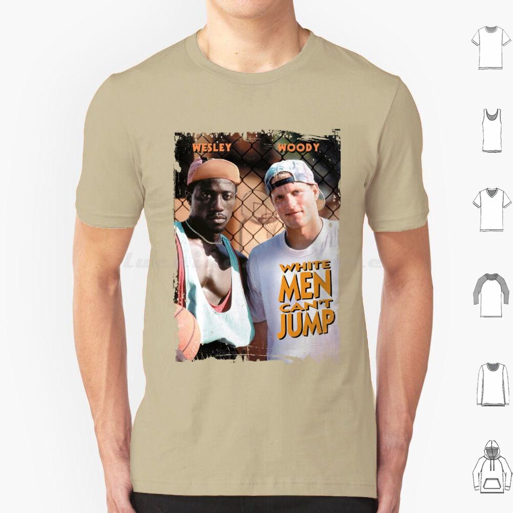 T-shirt White Men Cant Jump Cotone Uomo Donna Stampa Fai da te White Men Cant Jump Film di Pallacanestro Vintage Film anni '90 Nostalgia anni '90