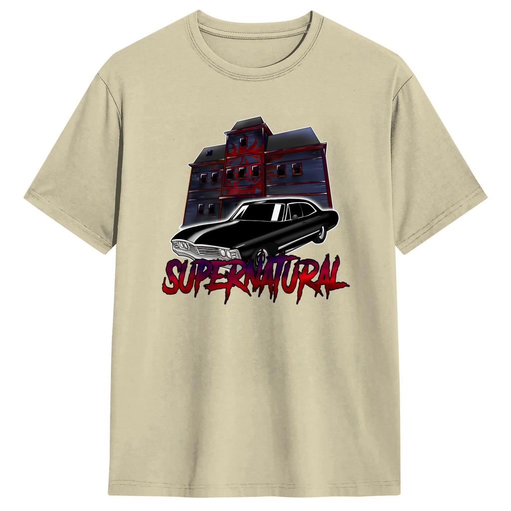 SupernaturAl Impala TShirt Summer Cotton T Shirts For Male Hip Hop Pattern Tshirt Short Sleeve Classic Tees