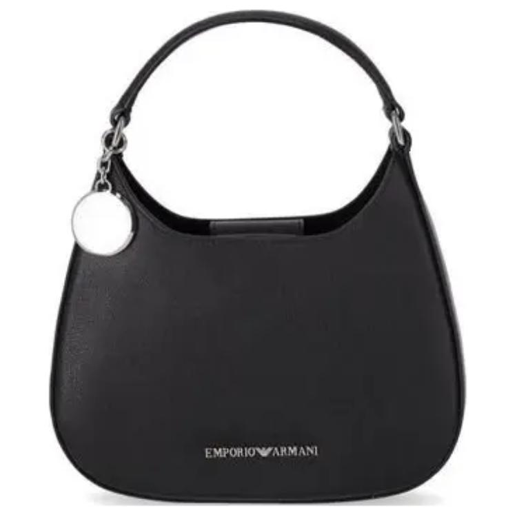 Emporio Armani Silver Logo Plaque Polyurethane Shoulder Tote Bag Women bags Black Y3H324-YWE9E-80001 Basic Set BagDust Bag 24870₽