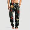 Men's Knitted Fashion Print Pocket Casual Pants Pajama Pants