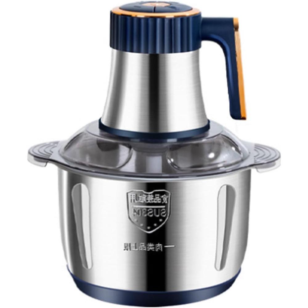 Mașină de tocat carne electrică, Robot de bucătărie, Tocător de carne din oțel inoxidabil, Tocător de legume cu capacitate de 5L, Potrivit pentru tocat alimente